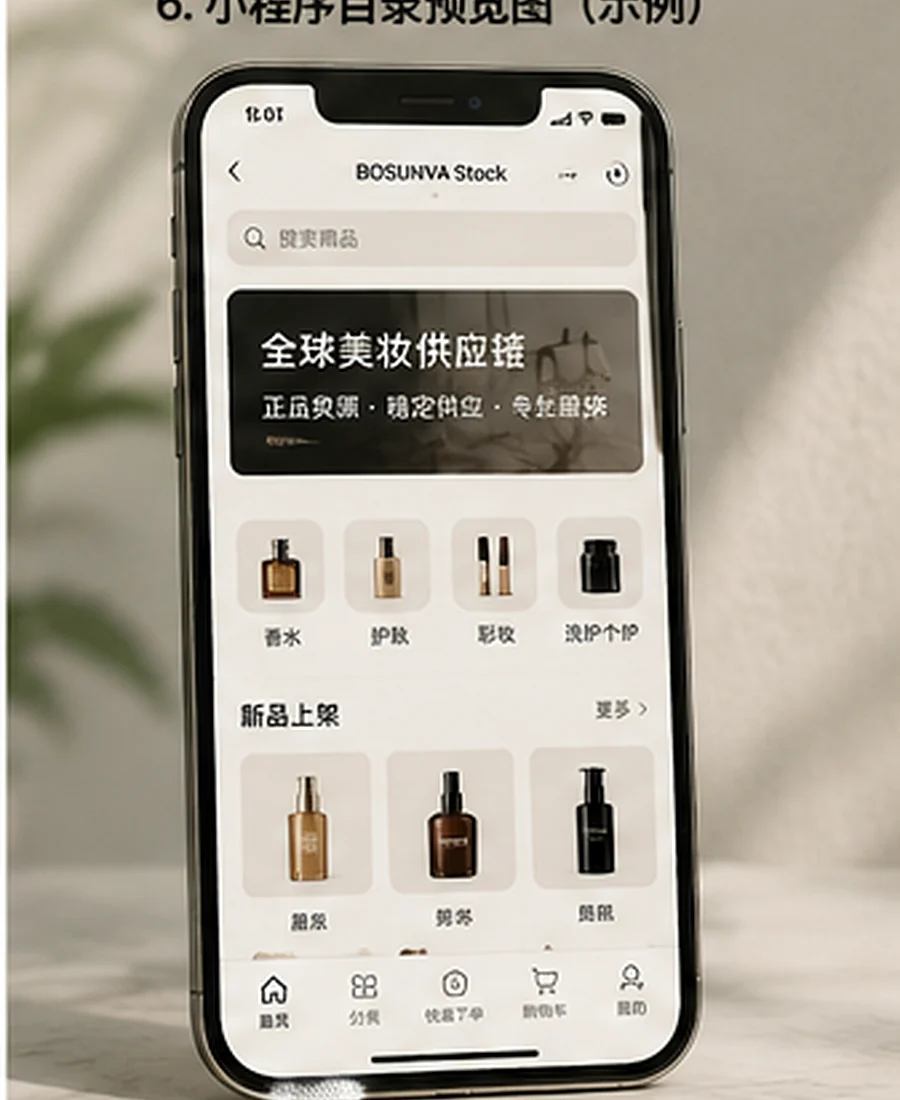 BOSUNVA Mini Program selected product catalogue preview